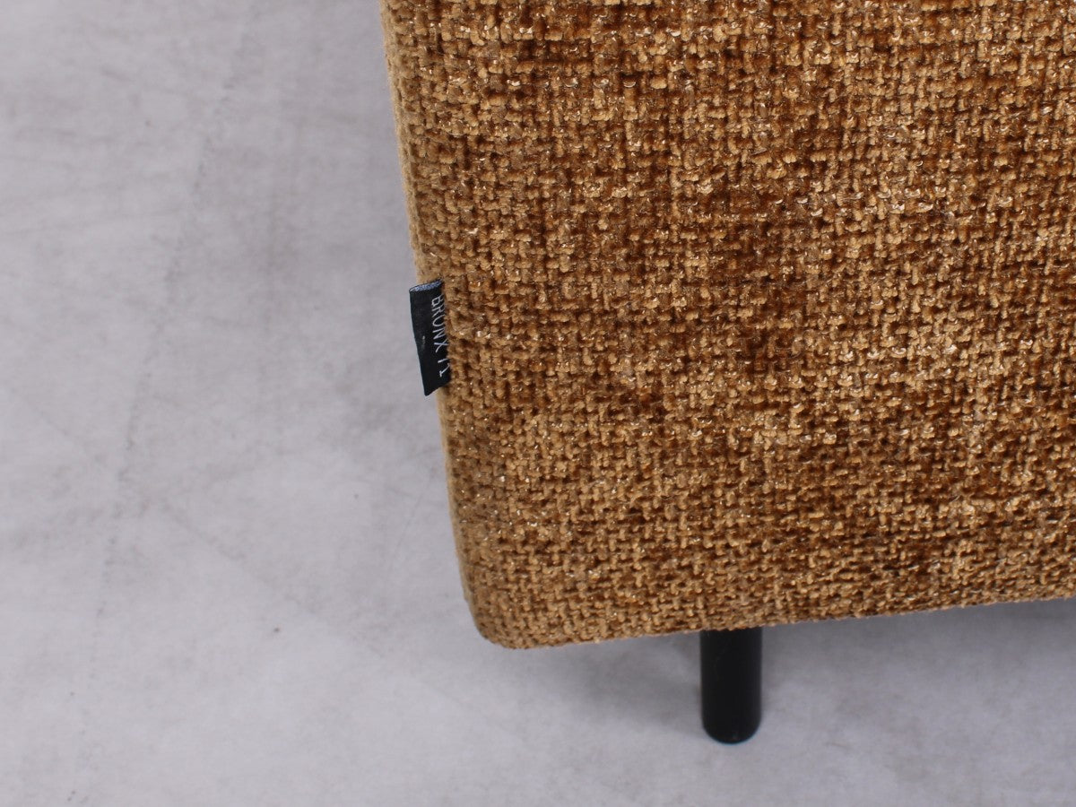Gebrauchtes Bronx71 Denver Ecksofa in Ockergelb mit Chenille-Bezug