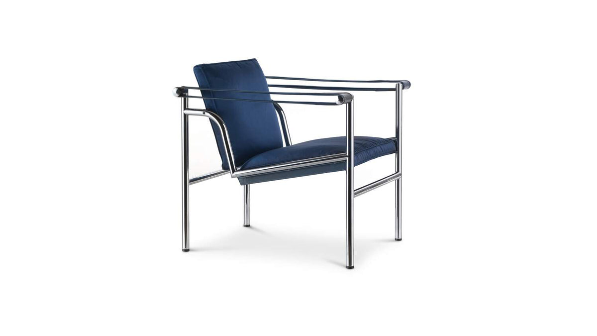 cassina lc1 fauteuil dossier basculant villa church blau