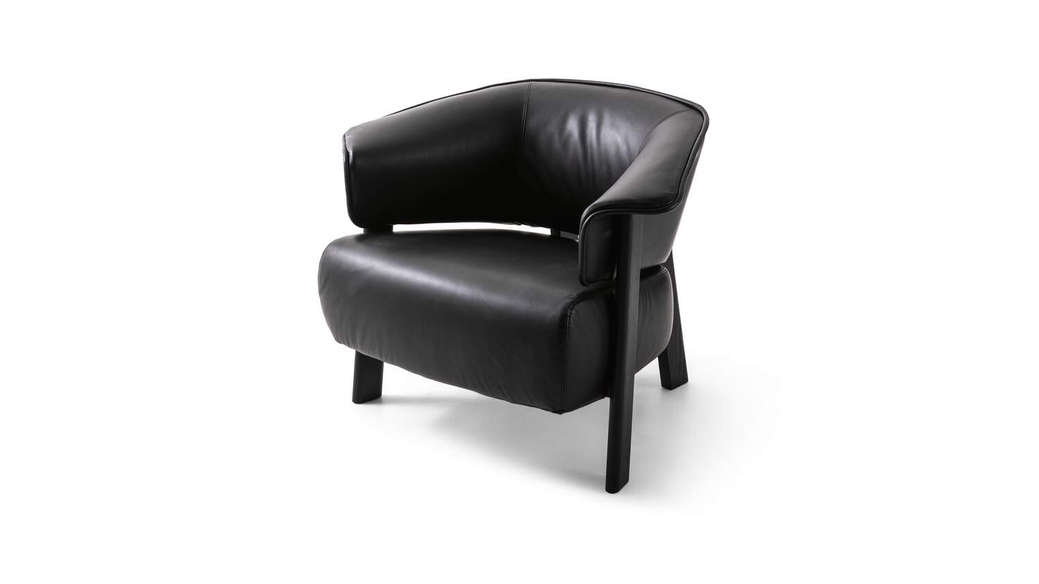 Cassina Back-Wing Armchair schwarz leder