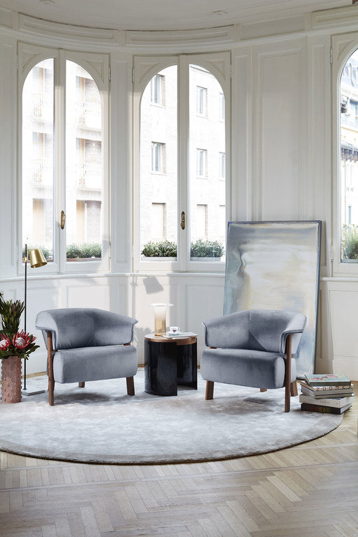 Cassina Back-Wing Armchair Stoff Grau