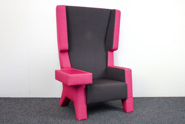 Gebrauchte Prooff EarChair Akustik-Loungesessel in Rosa Lila und Anthrazit