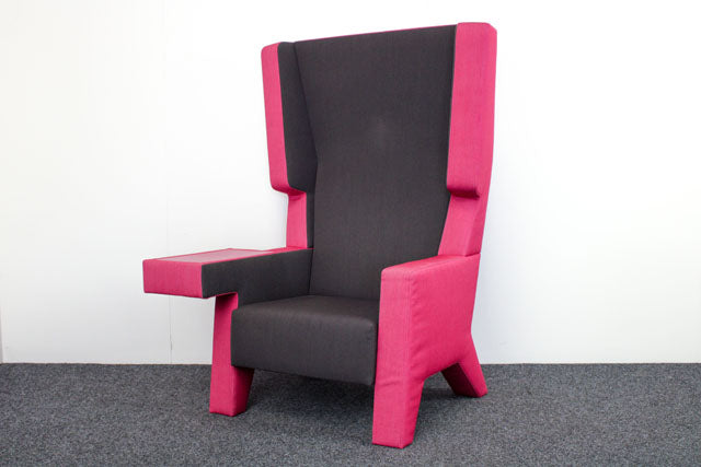 Gebrauchte Prooff EarChair Akustik-Loungesessel in Rosa Lila und Anthrazit