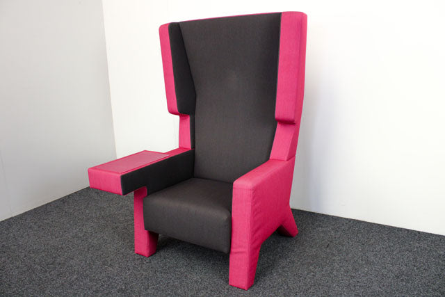 Gebrauchte Prooff EarChair Akustik-Loungesessel in Rosa Lila und Anthrazit
