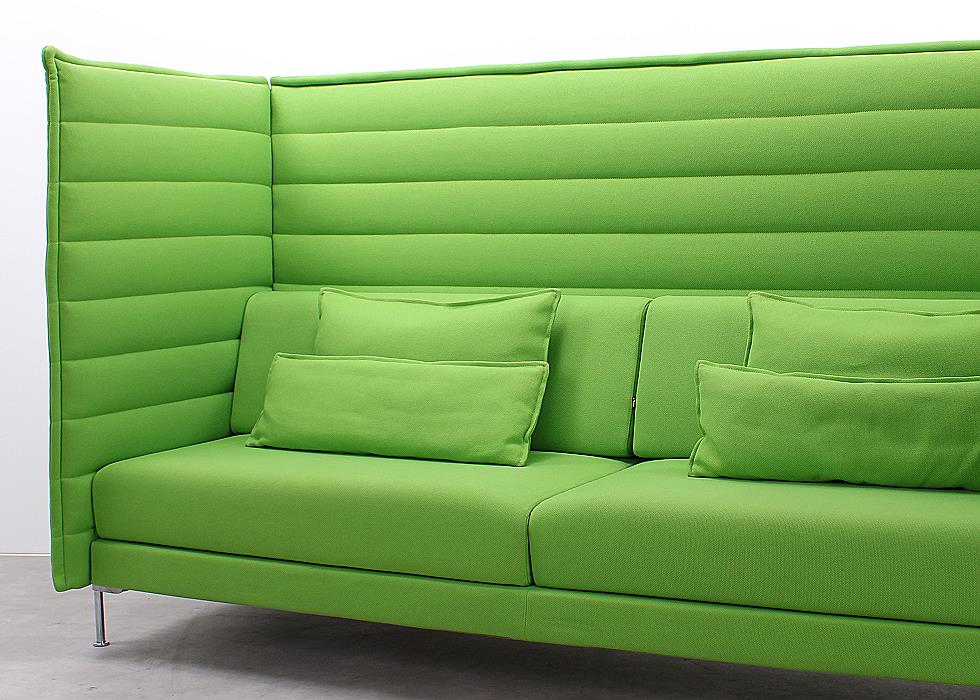 Gebrauchte Vitra Alcove Sofas in Grün für Lounge und Empfangsbereich