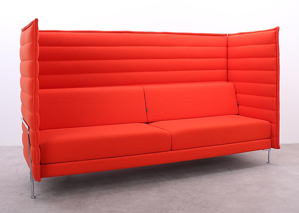 Gebrauchte Vitra Alcove Sofas in Orange Highback Ausführung