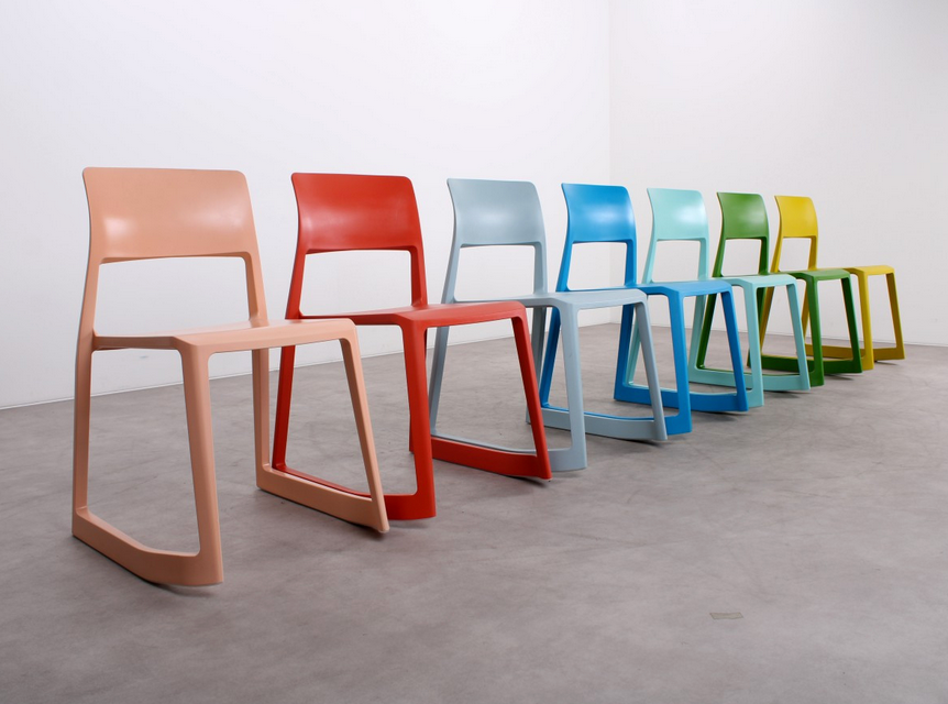 Gebrauchte Vitra Tip Ton Stühle mit kippbarer Sitzposition