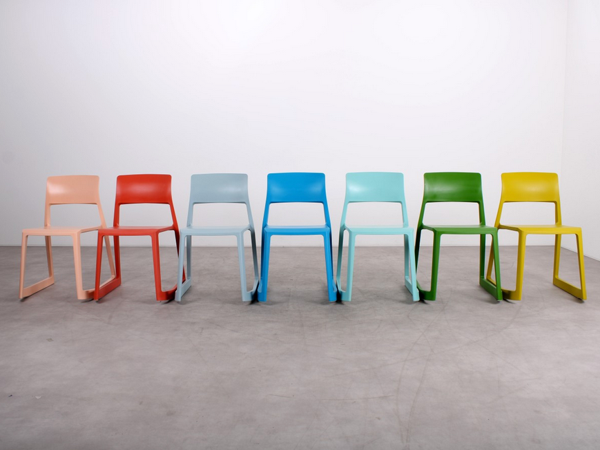 Gebrauchte Vitra Tip Ton Stühle mit kippbarer Sitzposition
