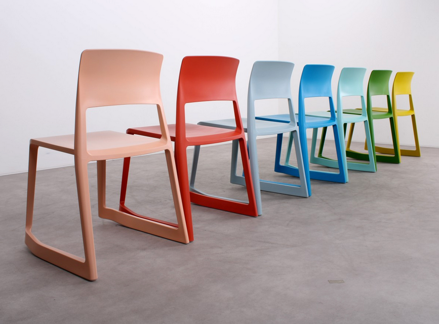 Gebrauchte Vitra Tip Ton Stühle mit kippbarer Sitzposition