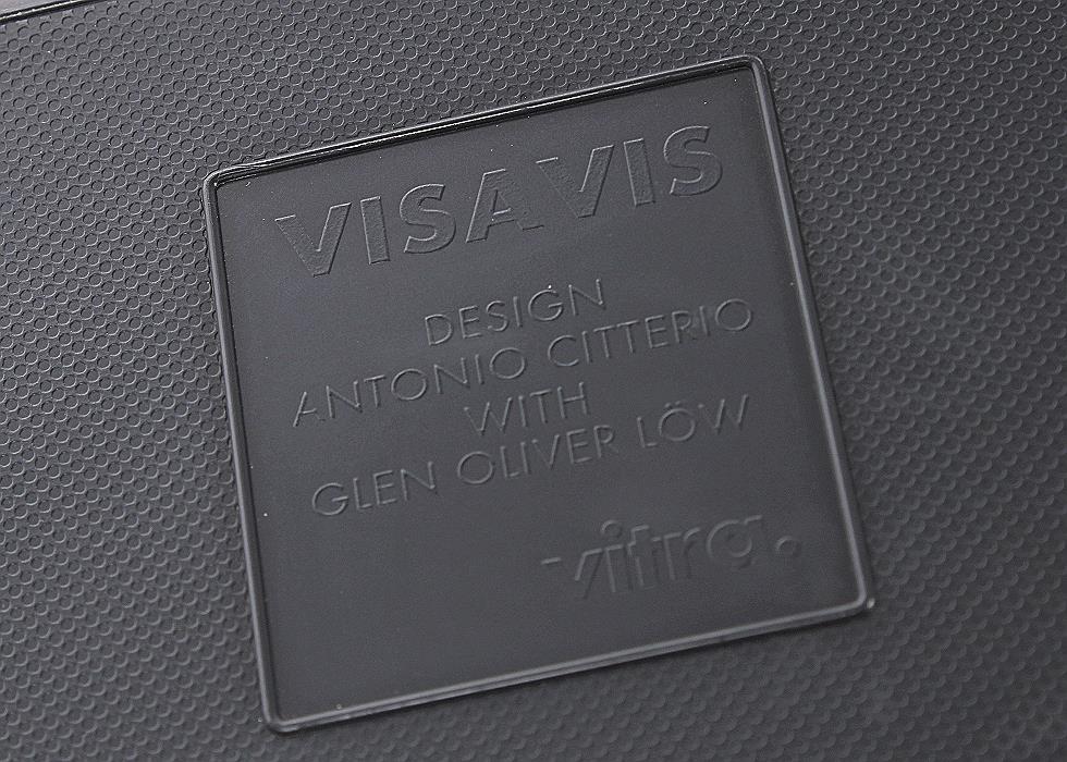Gebrauchter Vitra Visavis Besucherstuhl Schwarz mit Kufengestell