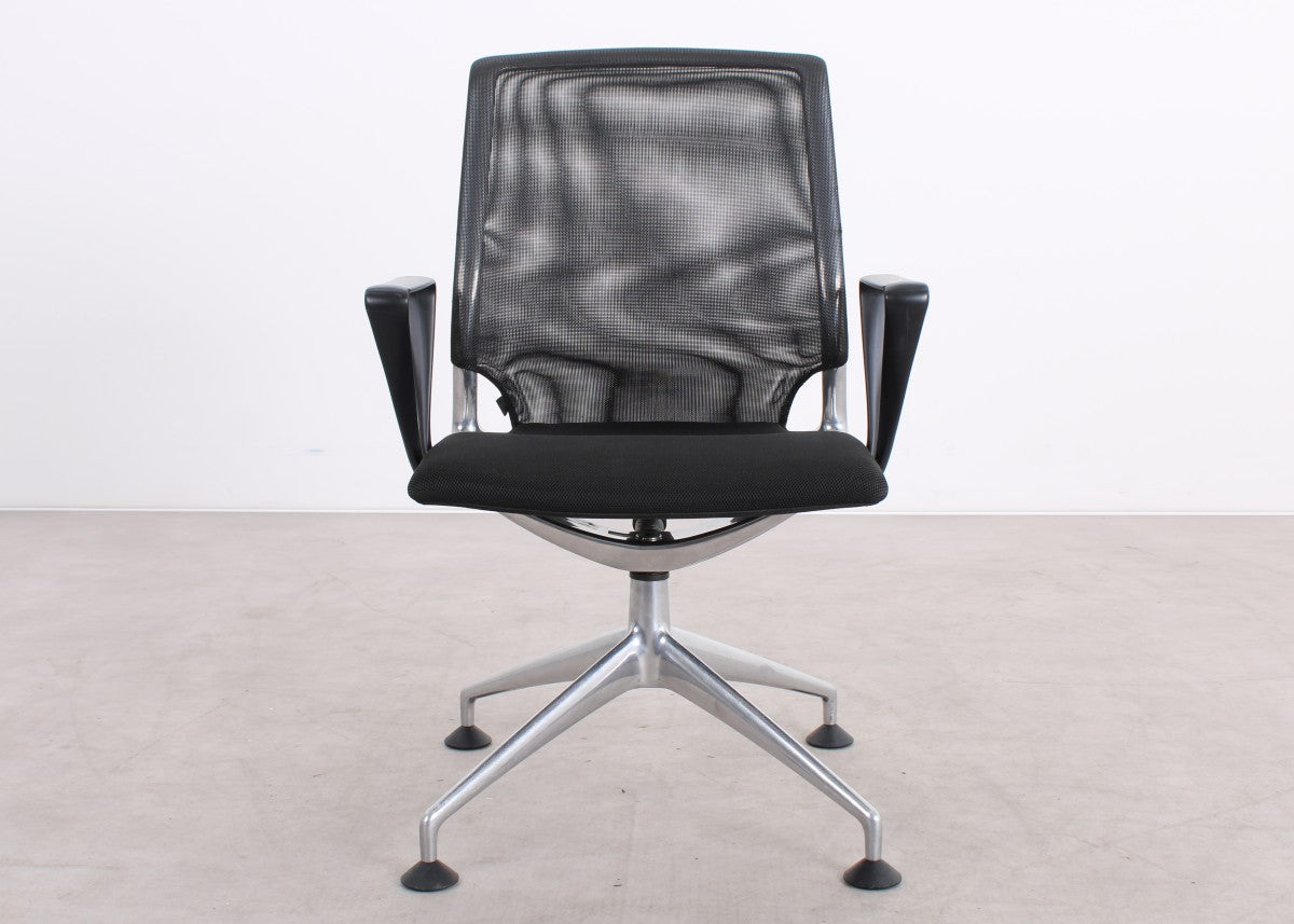 Gebrauchter Vitra Meda Chair Konferenzstuhl in Schwarz