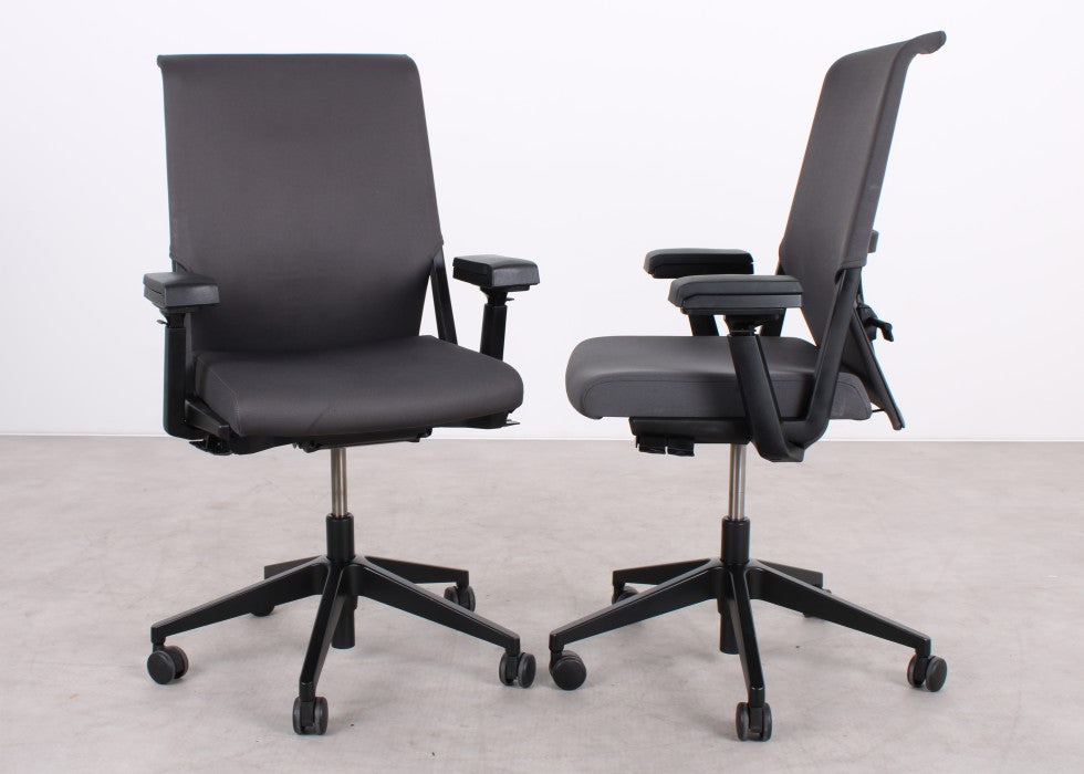 Haworth Comforto 5975 ergonomischer Bürostuhl in Dunkelgrau, refurbished durch R&M