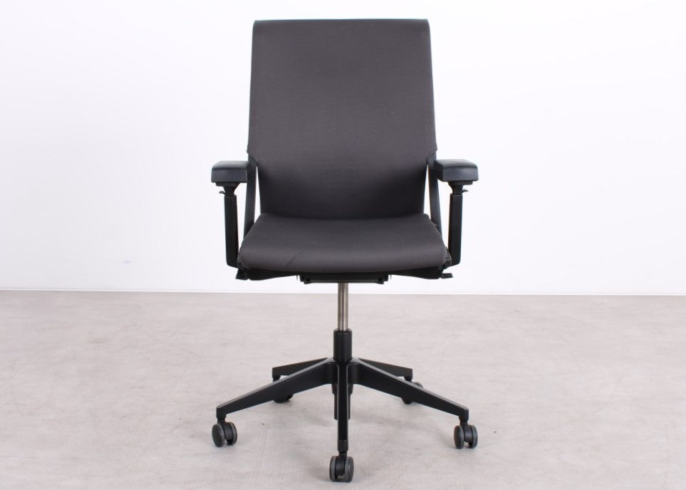 Haworth Comforto 5975 ergonomischer Bürostuhl in Dunkelgrau, refurbished durch R&M