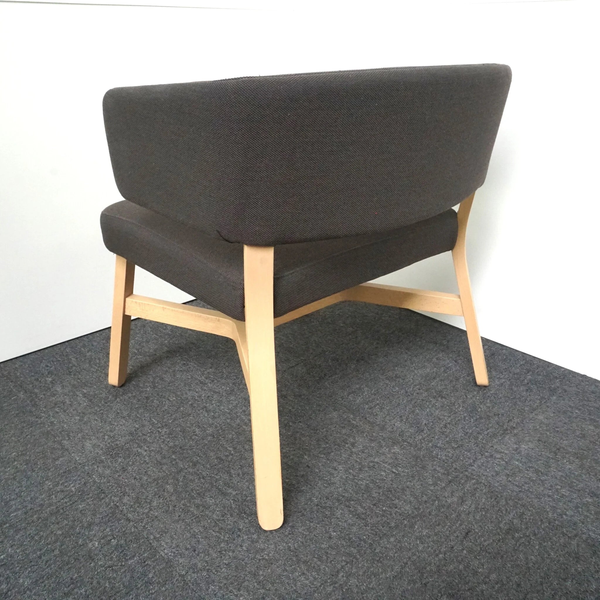 Billiani Croissant Design Sessel | Lounge Sessel | Braun | Holz