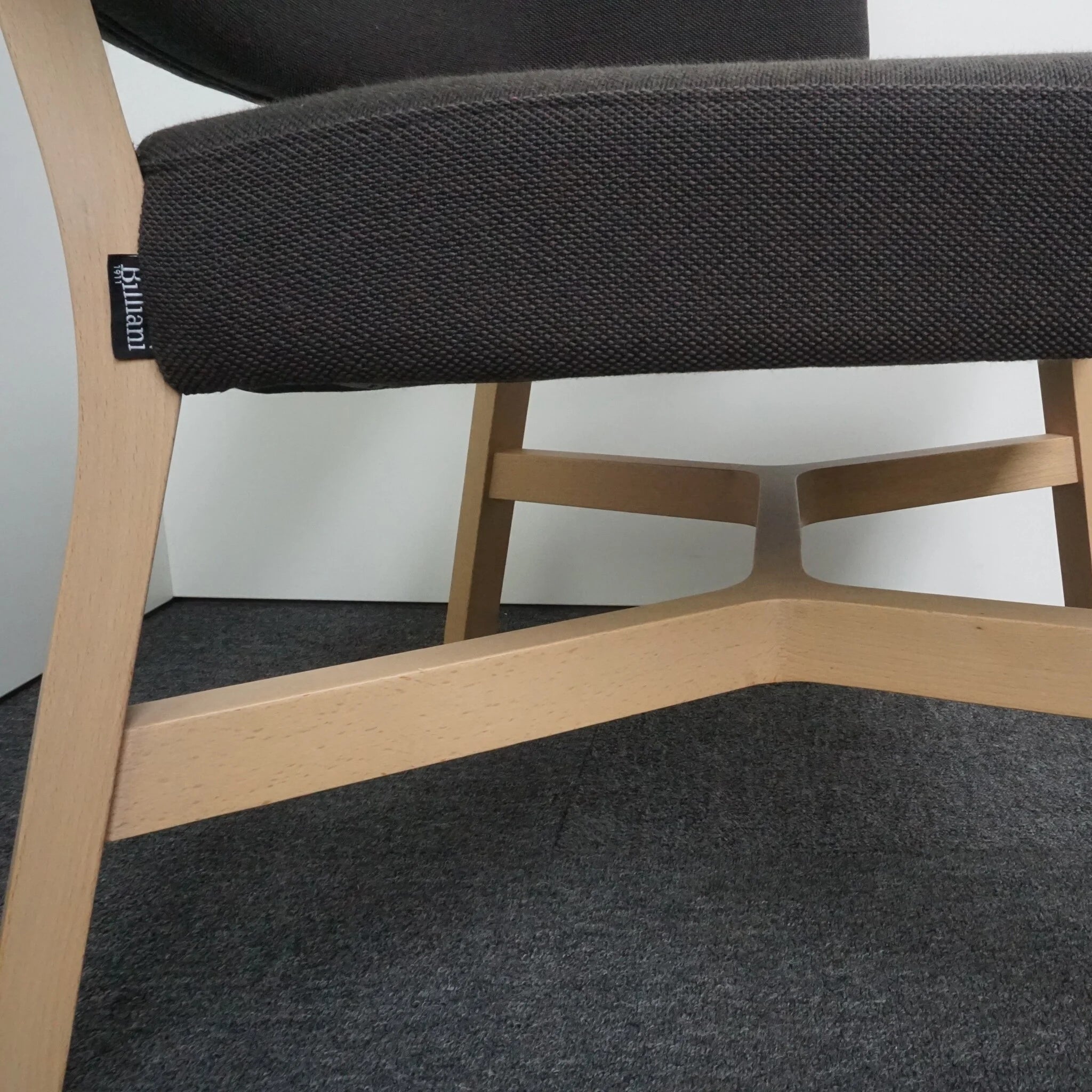 Billiani Croissant Design Sessel | Lounge Sessel | Braun | Holz