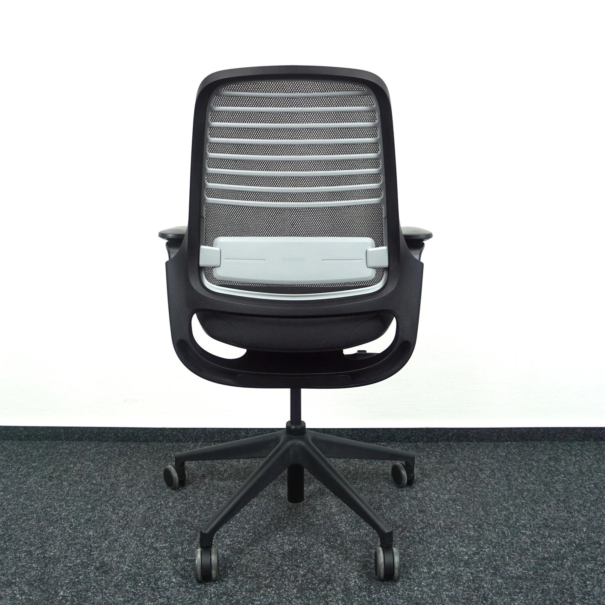 Steelcase Series 1 Ergonomischer Bürodrehstuhl Schwarz Rückseite