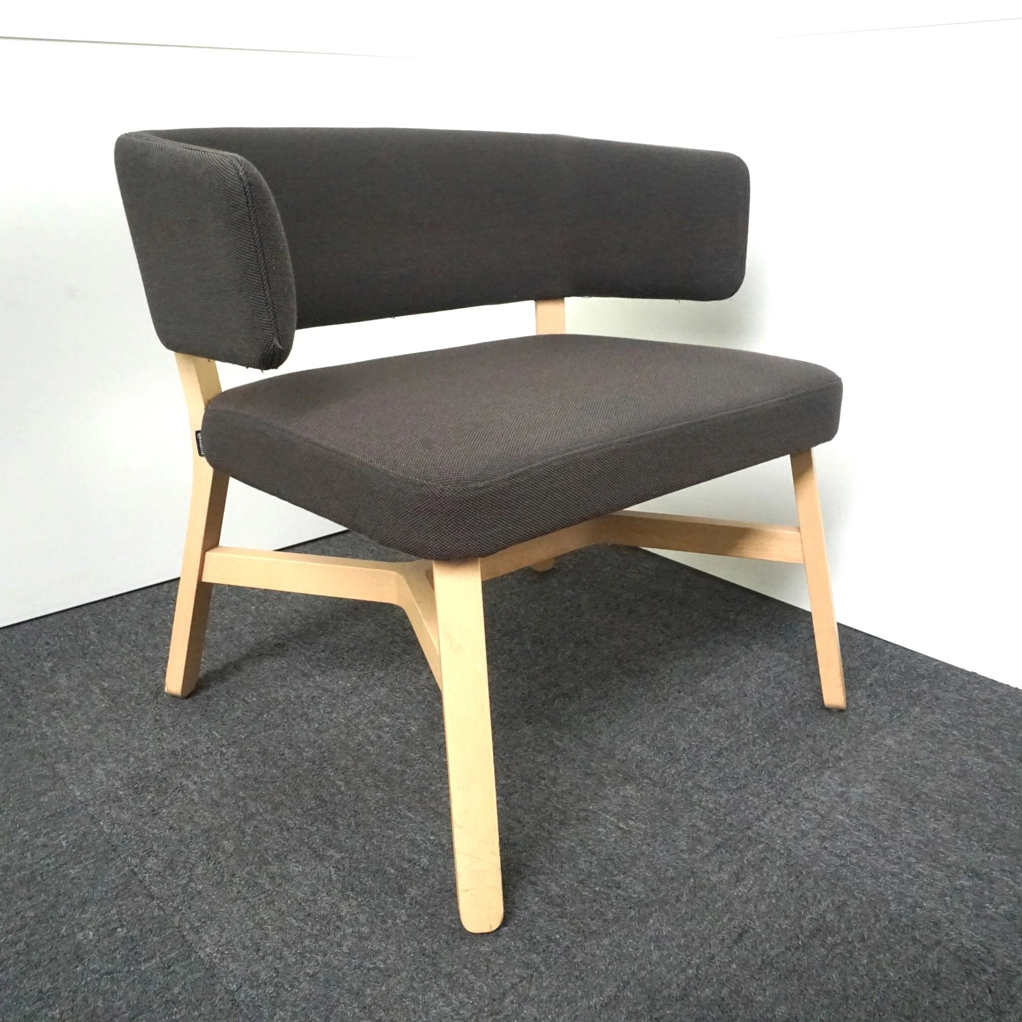 Billiani Croissant Design Sessel | Lounge Sessel | Braun | Holz