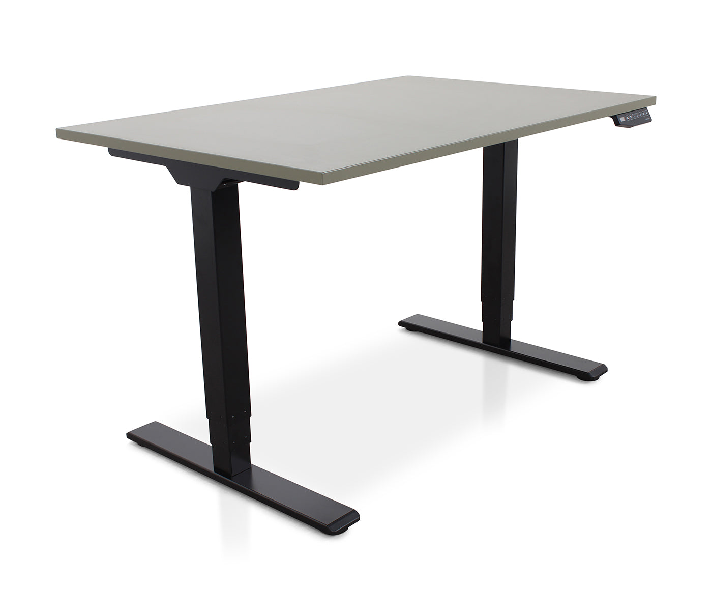 Lineaflex MRC COMFORT Sitz-Steh-Schreibtisch in Forest Green mit schwarzem Gestell
