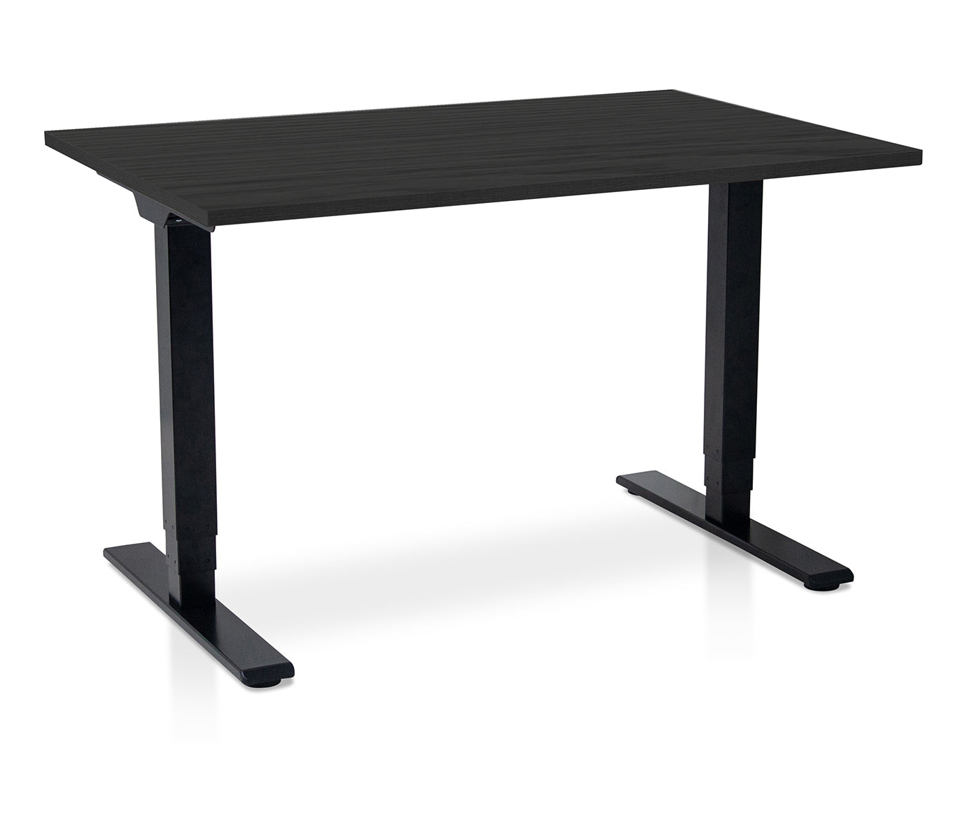 Lineaflex MRC COMFORT elektrischer Sitz-Steh-Schreibtisch mit Platte in Schwarze Eiche und schwarzem Gestell