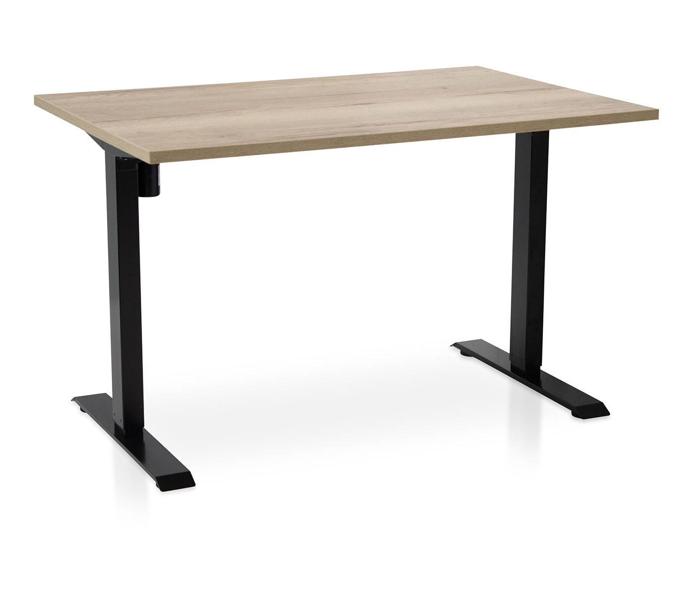 Lineaflex MRC EASY elektrischer Sitz-Steh-Schreibtisch mit Platte in Robuste Eiche und schwarzem Gestell