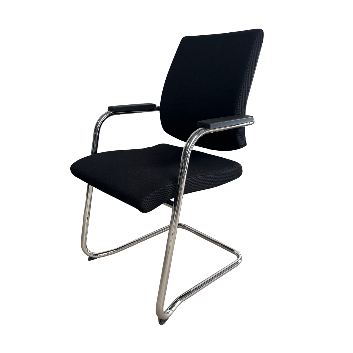 Sedus BD-233 Black Dot Freischwinger | Stapelbar | Schwarz / Chrom