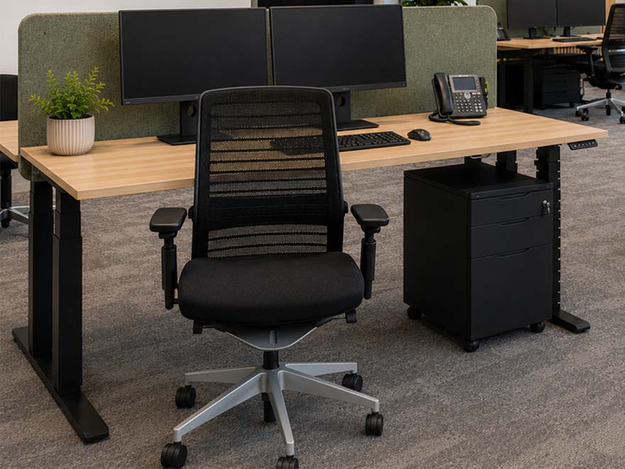Steelcase Think ergonomischer Bürostuhl in Schwarz, refurbished durch R&M