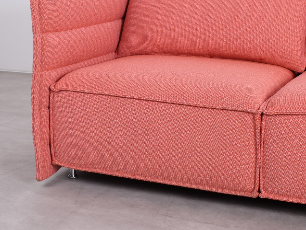 Gebrauchtes Vitra Alcove Plume Contract Sofa in Pale Rose und Dark Orange mit hohen Rücken- und Seitenpaneelen
