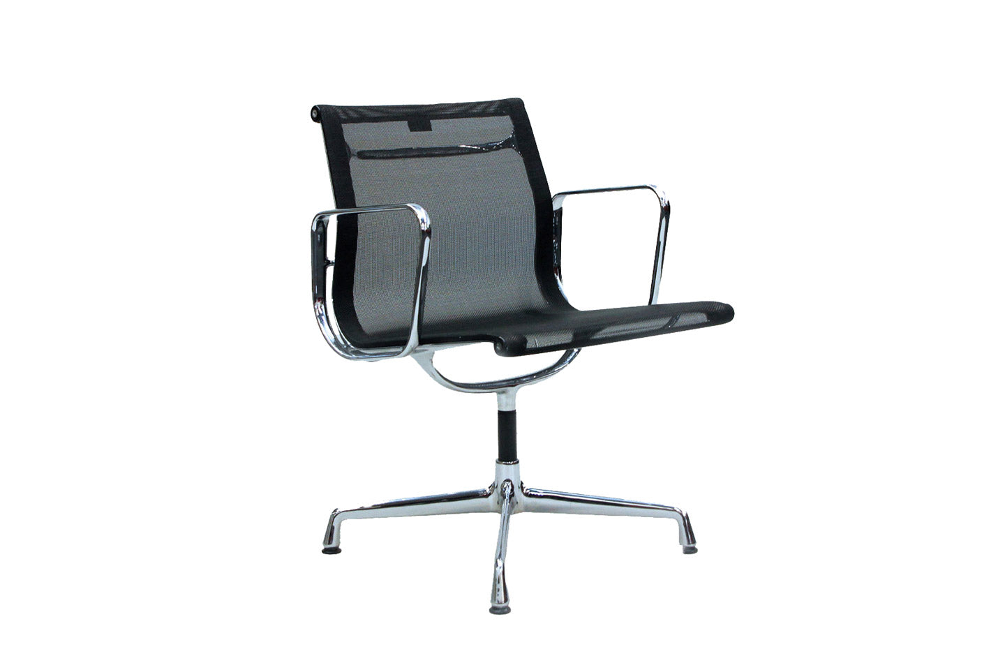 Vitra EA 108 Design Konferenzstuhl Netzgewebe in Anthrazit Seitenansicht