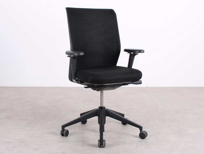 Vitra ID Mesh ergonomischer Bürostuhl in Schwarz, refurbished durch R&M