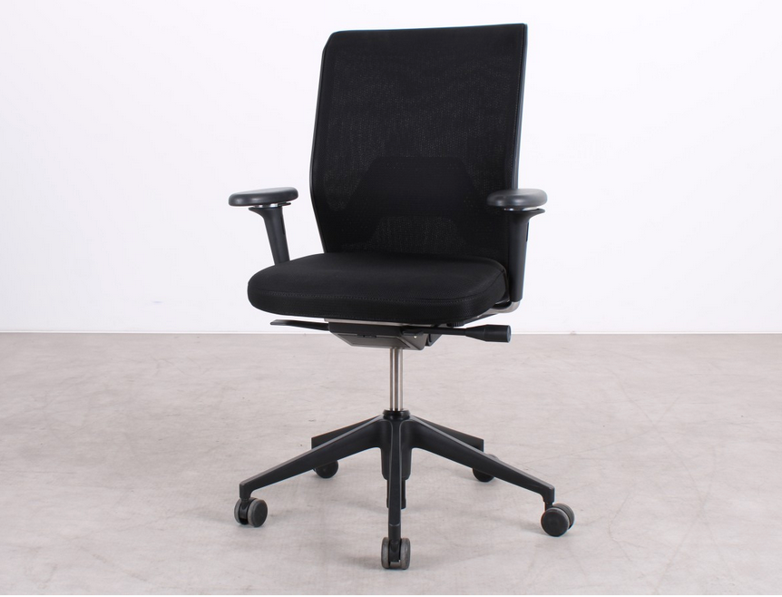 Vitra ID Mesh ergonomischer Bürostuhl in Schwarz, refurbished durch R&M
