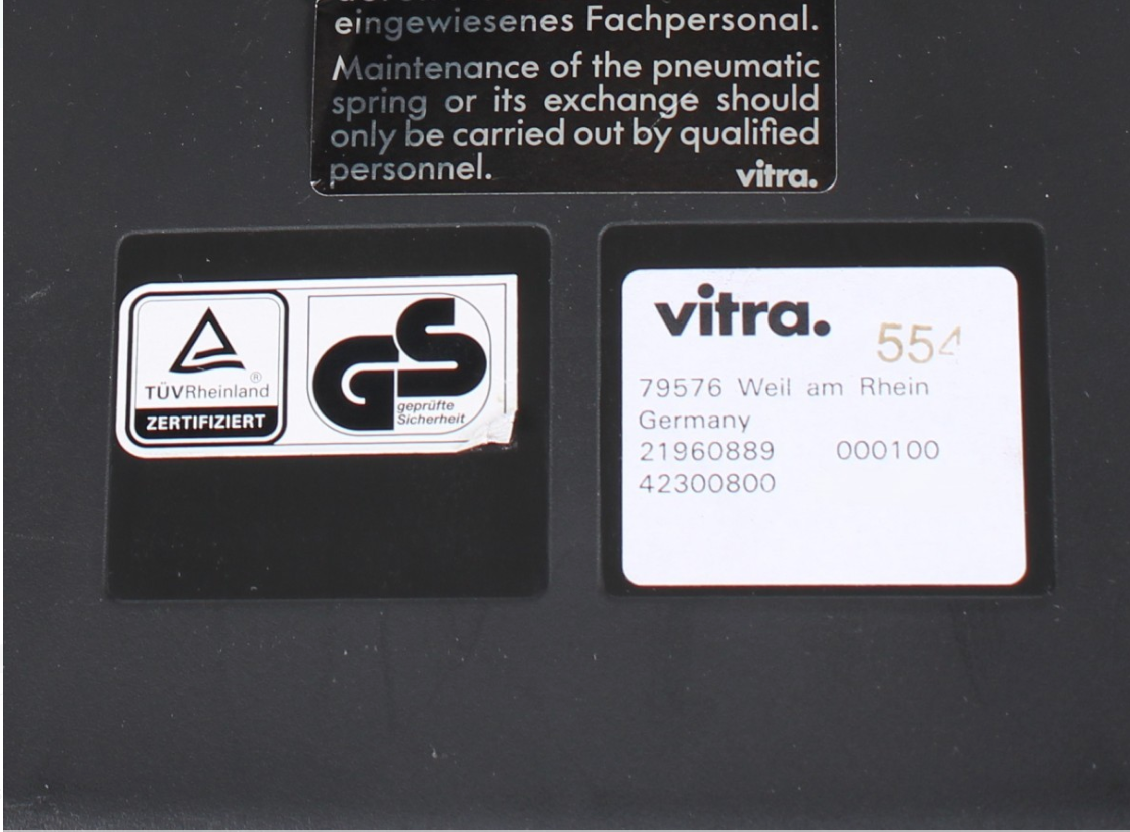 Vitra Softshell Chair in Grau mit schwarzem Gestell und Rollen