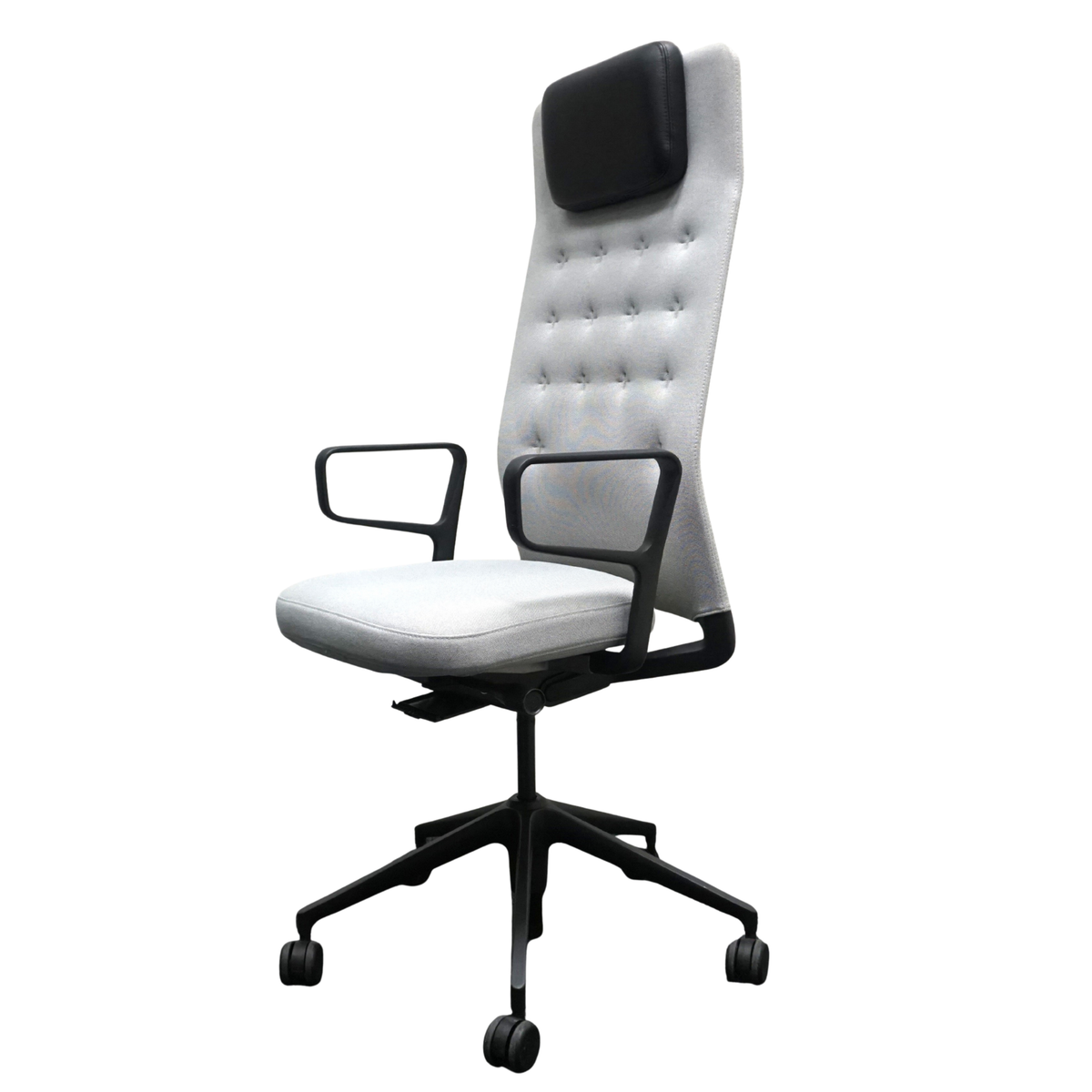Vitra ID Trim L Bürodrehstuhl | Hellgrau / Schwarz